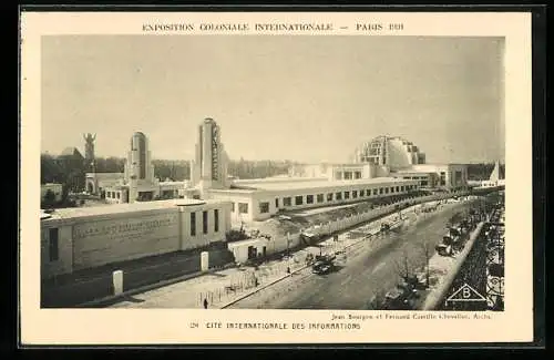 AK Paris, Exposition Colonale Internationale 1931, Cite Internationale des Informations