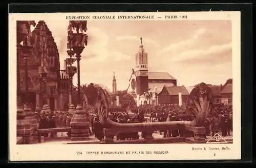 AK Paris, Exposition coloniale internationale 1931, Temple d`Angkor-Vat et Palais des Missions