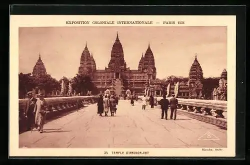 AK Paris, Exposition coloniale internationale 1931, Temple d`Angkor-Vat (Auberlet, Sculpt., Blanche, Arch.)