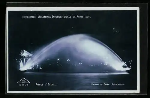 AK Paris, Exposition coloniale internationale 1931, Pont d`Eaux