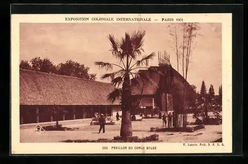 AK Paris, Exposition coloniale internationale 1931, Pavillon du Congo-Belge