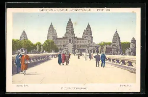 AK Paris, Exposition coloniale internationale 1931, Temple d`Angkor-Vat (Auberlet, Sculpt., Blanche, Arch.)