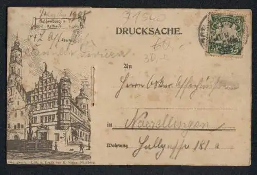 Mechanische-AK Rothenburg / Tauber, Georg Nusch, Feldherr Tilly, Rathaus