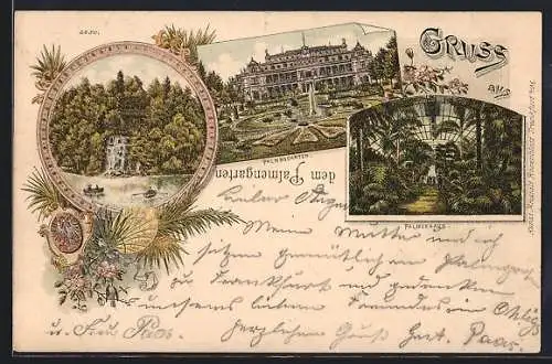 Lithographie Frankfurt-Westend, Palmenhaus, Palmengarten