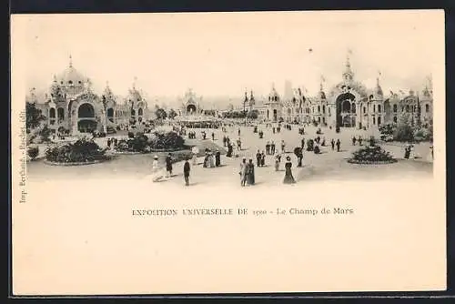 AK Paris, Exposition universelle 1900, Le Champ de Mars, visiteurs