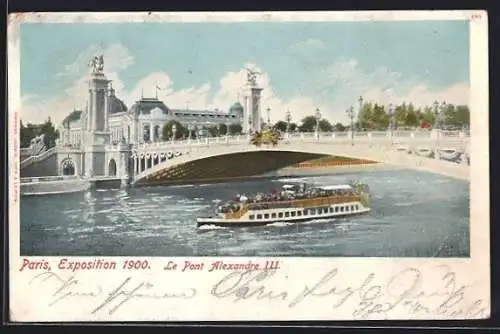 AK Paris, Exposition 1900, Le Pont Alexandre III, Ausstellung