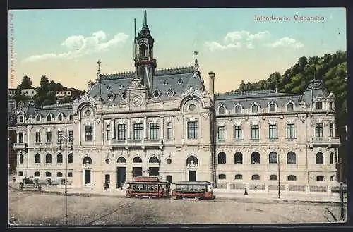 AK Valparaiso, Intendencia, Strassenbahn