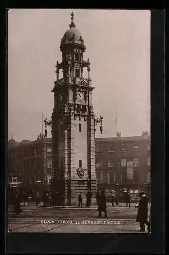 AK London, St. George`s Circus, Clock Tower