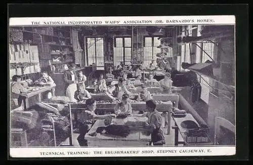 AK London, The National Incorporated Waifs` Association Dr. Barnardo`s Homes, Technical Training: The Brushmakers` Shop