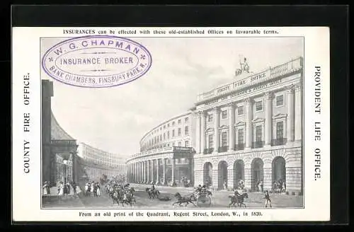 Künstler-AK London, County Fire Office