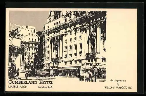 Künstler-AK London, Cumberland Hotel
