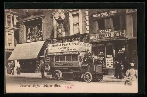 AK London, Motor Bus selling Pictorial Post Cards