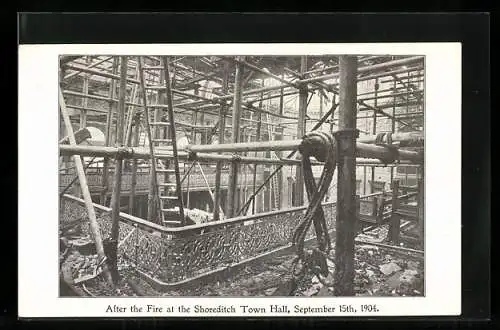 AK Shoreditch, After the Fire at Shoreditch Town Hall 1904