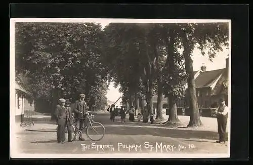 AK Pulham St. Mary, The Street with residents