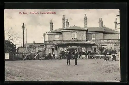 AK Saxmundham, Railway station with parked carriages