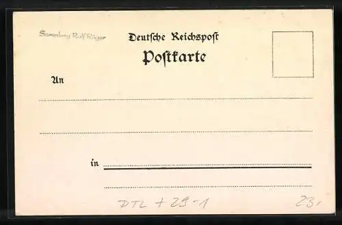 Lithographie Frankfurt a. M., Goethes Geburtsthaus zum Modellieren