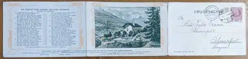Klapp-AK Bad Gastein, Panorama vom Gasteinertale, Restaurant & Café Gamskar
