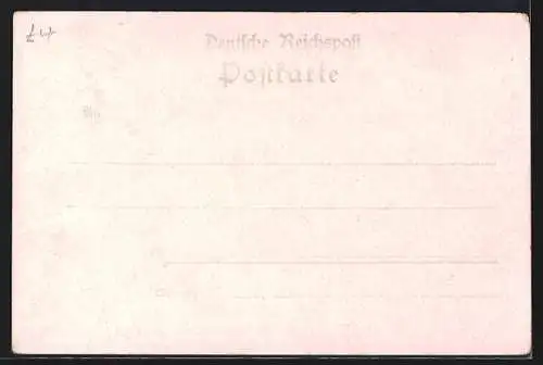 Lithographie Schalke i. Westf., Restaurant Zum Eiskeller v. H. Schmidtmann mit Garten