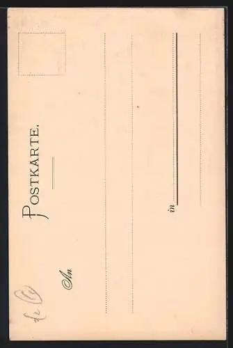Lithographie Nürnberg, Inneres des Bratwurstglöckleins