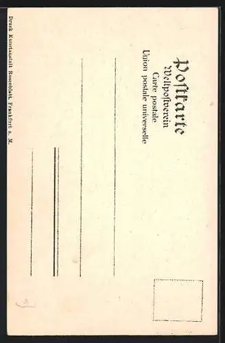 Lithographie Dilsberg, Tor, Strassenpartie mit Radfahrer und Kutsche
