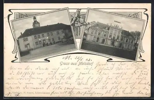 AK Molsdorf, Domainen-Gasthof und Schloss