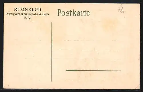 Lithographie Bad Neustadt / Saale, Blick auf die Salzburg