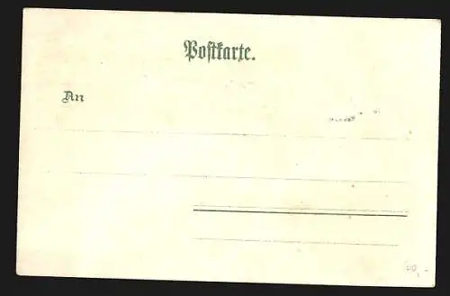 Lithographie Eckernförde-Borby, Hotel Marien-Louisen-Bad, Kgl. Baugewerkschule