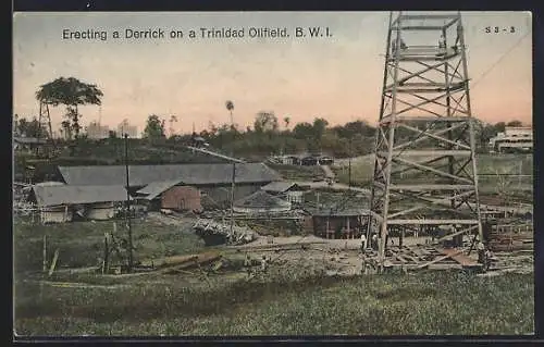 AK Trinidad, Erecting a Derrick on an Oilfield