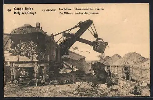 AK Kambove, De Mijnen - Lading der wagens Belgisch Congo, Kran