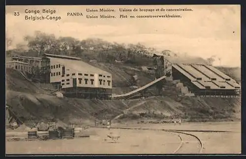 AK Kongo-Zaire, Panda, Union Miniere, Usines de broyage et de concentration, Mine