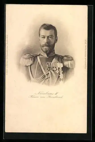 AK Zar Nikolaus II. von Russland in Uniform