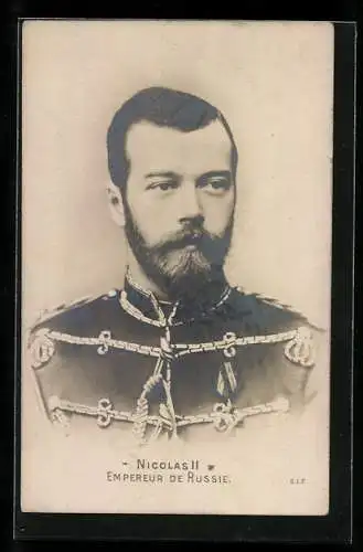 AK Portrait Nicolas II von Russland