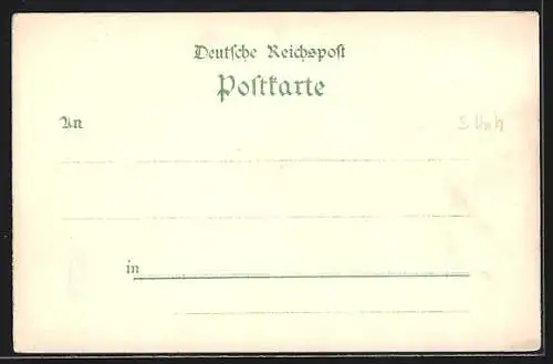 Lithographie Zeitz, Post, Schloss Moritzburg, Totalansicht