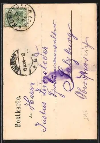 AK Kornthal / Württ., Gasthaus mit Umgebung, Gasthaus-Garten