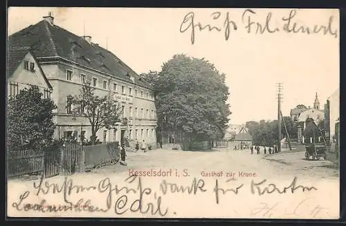 AK Kesselsdorf i. S., Gasthof zur Krone