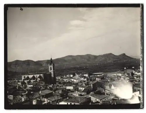 2 Fotografien unbekannter Fotograf, Ansicht Sagunt - Sagunto, Panorama der Stadt