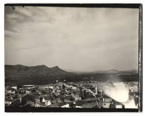 2 Fotografien unbekannter Fotograf, Ansicht Sagunt - Sagunto, Panorama der Stadt