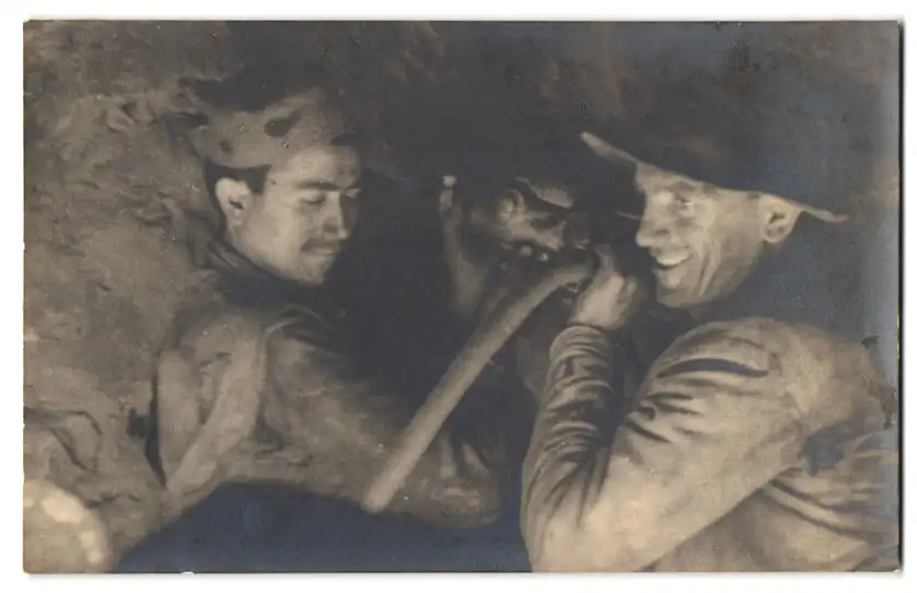 21 Fotografien unbekannter Fotograf, Ansicht Kovacevac, Kohle Bergbau, Bergleute am Schacht, Seilbahn für Kohletransport 7