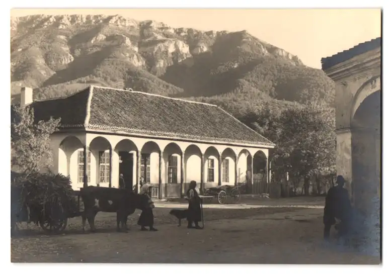21 Fotografien unbekannter Fotograf, Ansicht Kovacevac, Kohle Bergbau, Bergleute am Schacht, Seilbahn für Kohletransport 8