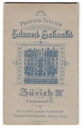 Fotografie Eduard Schucht, Zürich, Ansicht Zürich, Geschäftshaus mit Foto-Atelier Casernenstr. 13