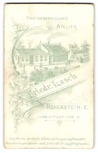 Fotografie Friedrich Lasch, Hohenstein-Ernstthal, Ansicht Hohenstein-Ernstthal, Geschäftshaus in der Lungwitzer Str. 16