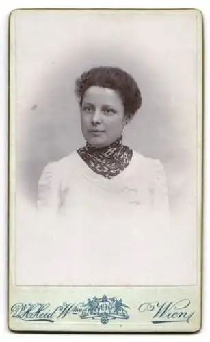 Fotografie Dr. H. Heid, Wien, Hauptstrasse 35, Wappen mit Greif, Messe-Medaillen, Rückseitig Portrait