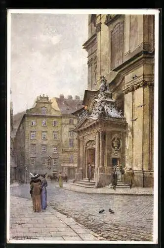 Künstler-AK Ludwig Hans Fischer: Wien, an der Peterskirche