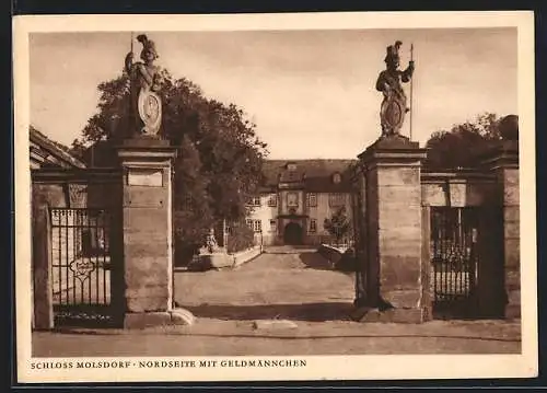 AK Molsdorf, Schloss, Nordseite mit Geldmännchen