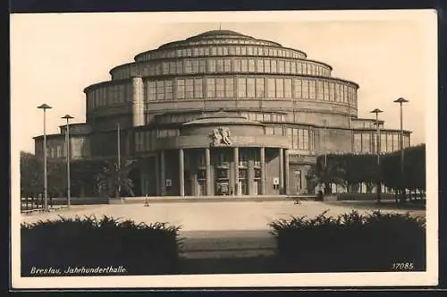 AK Breslau, Partie an der Jahrhunderthalle