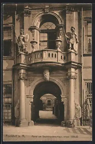 AK Frankfurt-Sachsenhausen, Portal am Deutschordens-Haus, Erbaut 1709-30