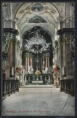 AK Ossegg, Hochaltar in der Stiftskirche