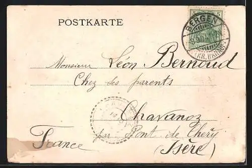 AK Frankfurt a. M., Blick von der Untermainbrücke