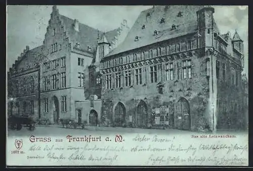 Mondschein-AK Alt-Frankfurt, Das alte Leinwandhaus