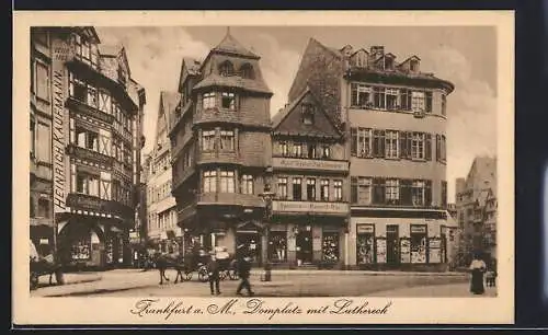 AK Alt-Frankfurt, Domplatz mit Luthereck